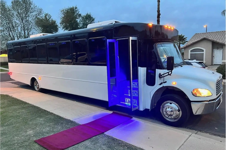 las vegas wedding party bus